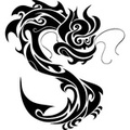 tribal art: dragon