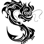 tribal art: dragon